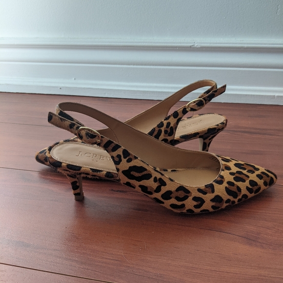 Jcrew Leopard Kitten Heels - Picture 2 of 2